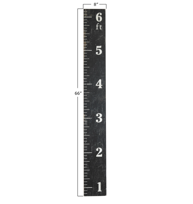 Creative Co-Op Wall Decor with Ruler Growth Chart