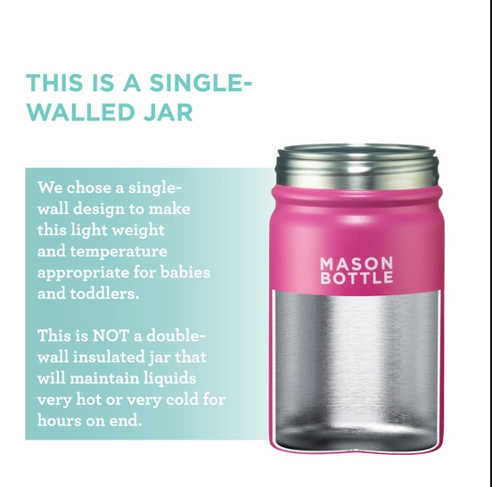 Mason Bottle Stainless Steel 12oz Mason Jar DISCONTINUED