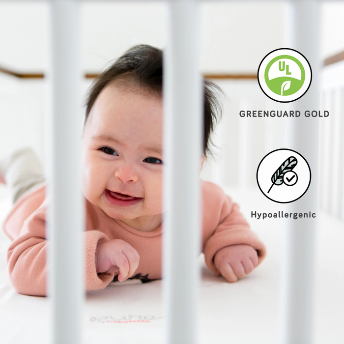 Babyletto Pure Core Non-Toxic Mini Crib Mattress with Hybrid Cover