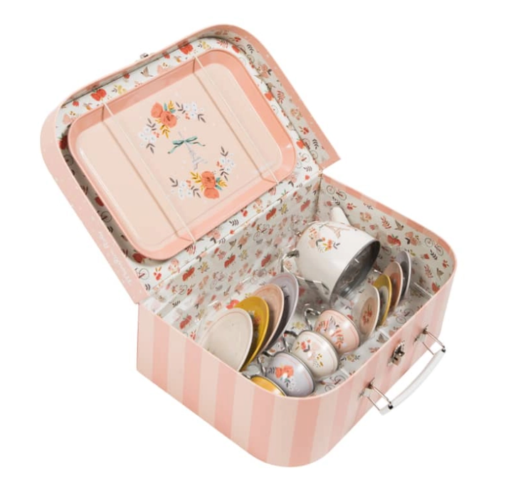 Moulin Roty Suitcase - Tea Party Metal Set Parisiennes