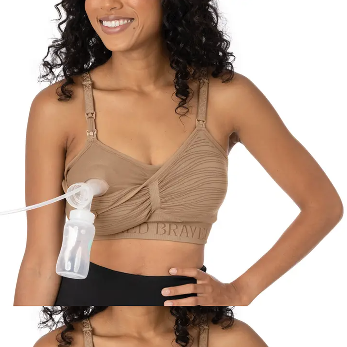 Kindred Bravely Sublime Hands-Free Pumping and Nursing Bra (Latte)