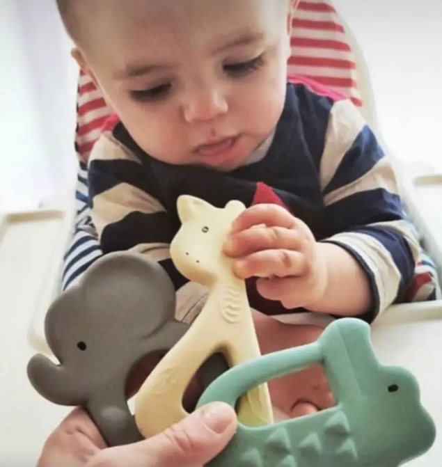 Tikiri Toys Crocodile Natural Organic Rubber Teether