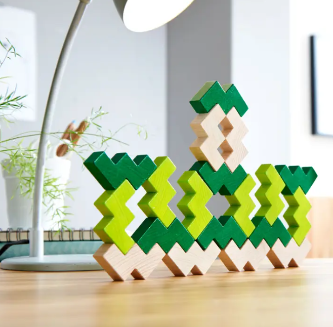 HABA 3D Viridis 21 Wooden Blocks Stacking Game