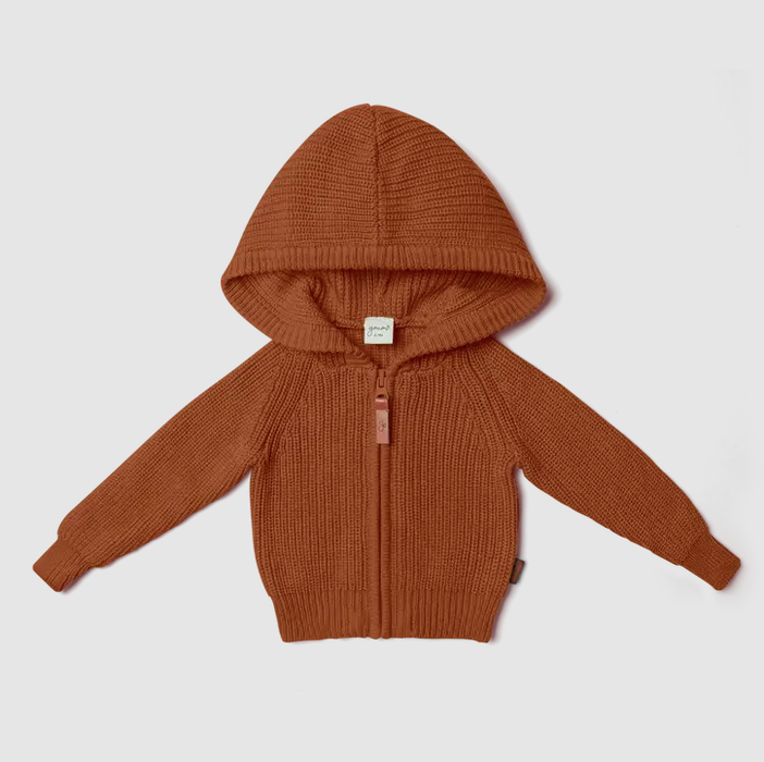 goumikids Organic Cotton Knit Hoodie (Clay)