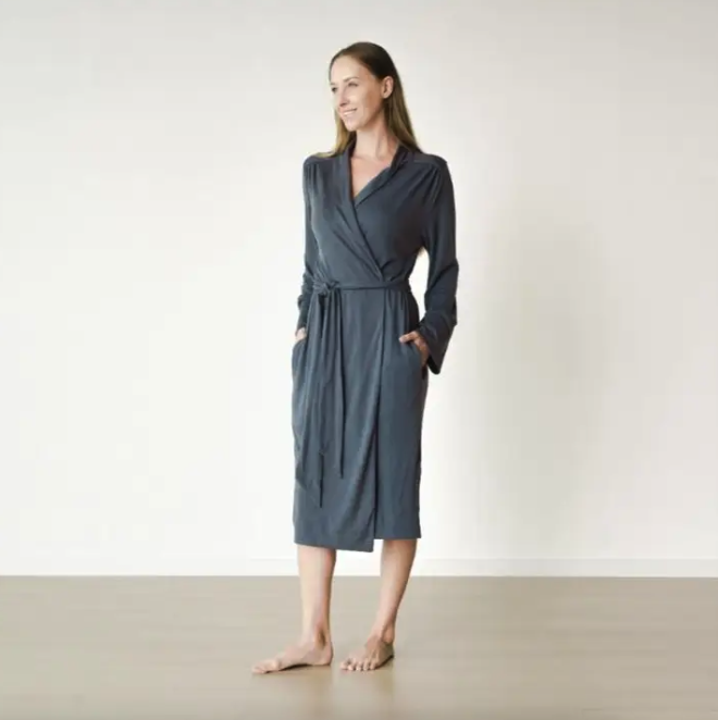 goumikids Viscose Organic Cotton Women's Robe (Midnight)