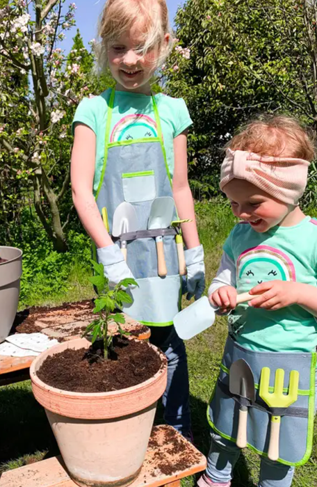 Small Foot Gardening Apron With Tools Playset