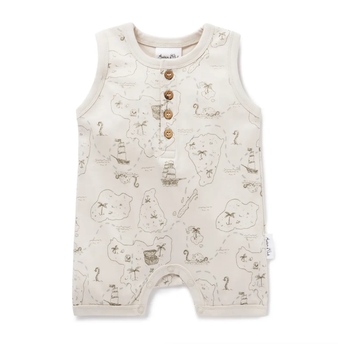 Aster & Oak Henley Romper