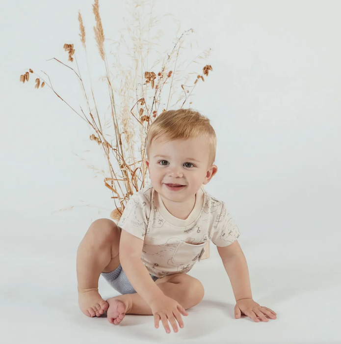 Aster & Oak Henley Romper