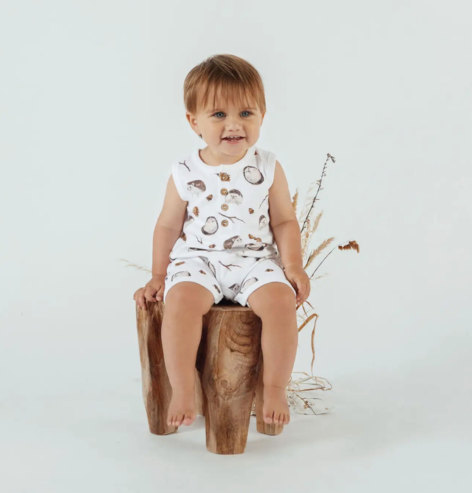 Aster & Oak Henley Romper