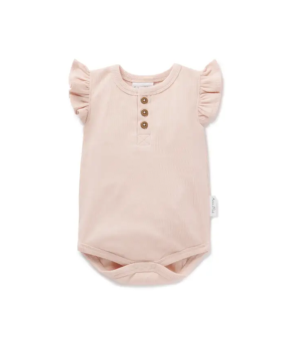 Aster & Oak Rib Ruffle Bodysuit