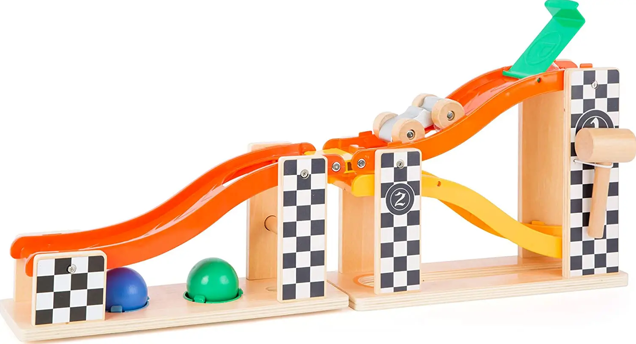 Small Foot Rally Hammering Marble Run