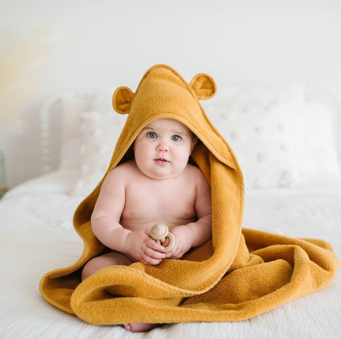 Natemia Organic Cotton Hooded Towel for Babies and Toddlers