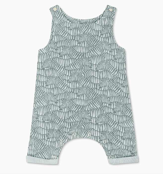 Zebra Print Muslin Overall