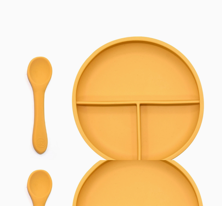 O.B. Designs Suction Divider Plate & Spoon Set