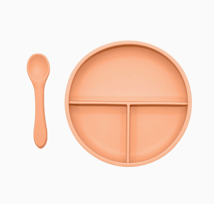 O.B. Designs Suction Divider Plate & Spoon Set