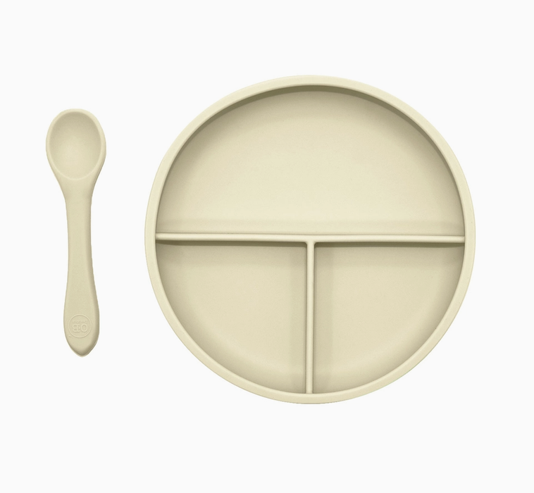 O.B. Designs Suction Divider Plate & Spoon Set