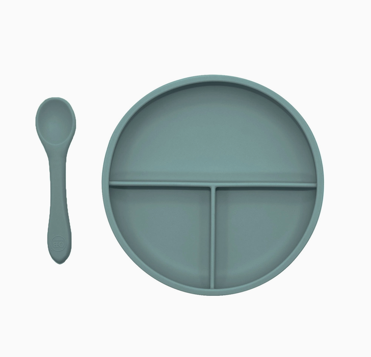 O.B. Designs Suction Divider Plate & Spoon Set