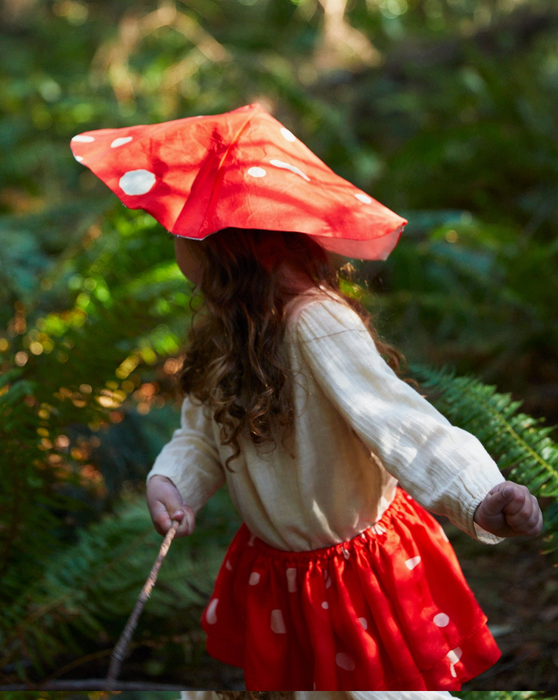 Sarah's Silks 100% Mulberry Silk Kids Mushroom Hat