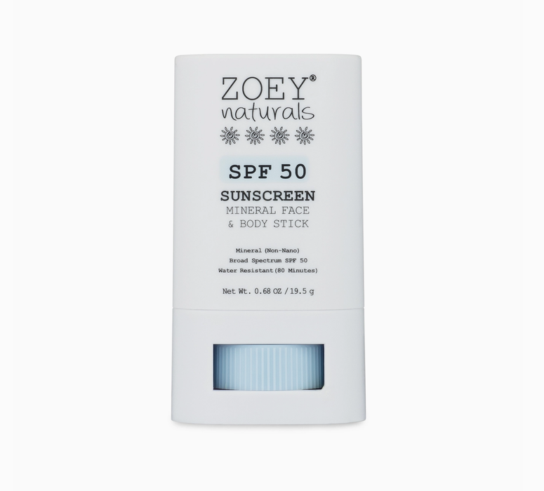 Zoey Naturals Fragrance-FREE, SPF50 Mineral Sunscreen Stick