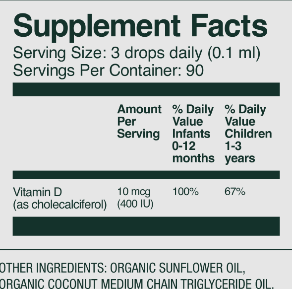 Bobbie Formula Organic Vitamin D Drops