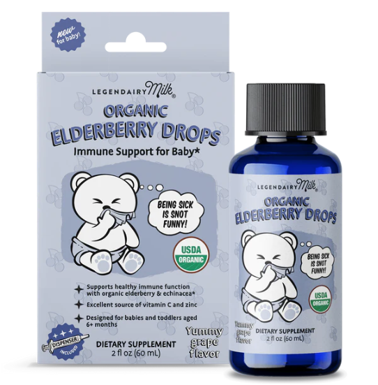 Legendairy Milk Organic Baby and Toddler Elderberry Drops