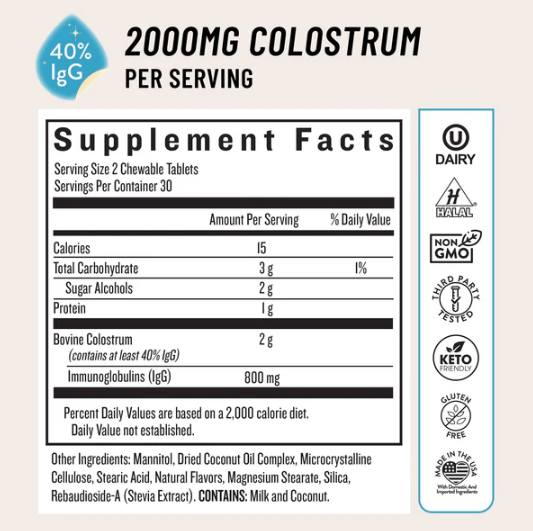 Legendairy Milk Colostrum Chewable Tablets - Vanilla