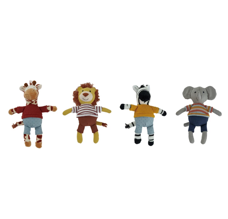 Creative Co-Op Plush Animal in Clothes