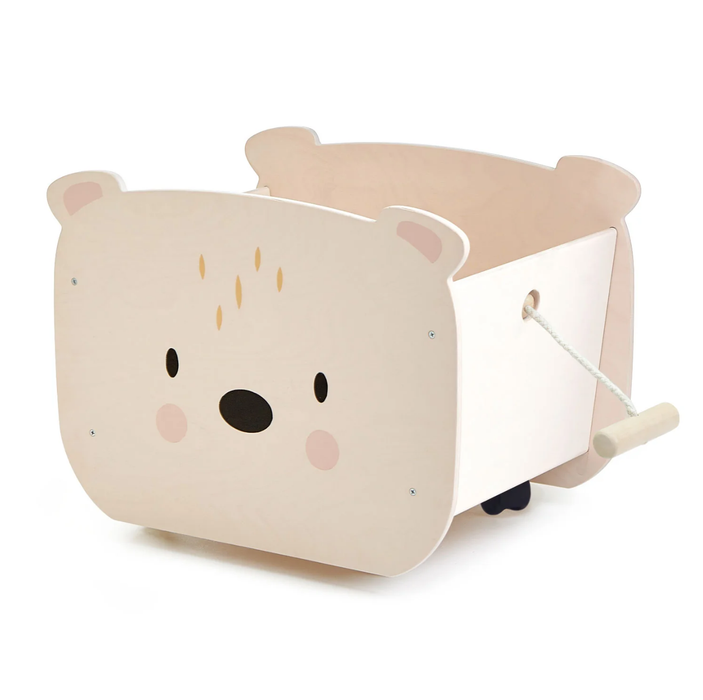 Tender Leaf Toys Pull Along Bear Cart