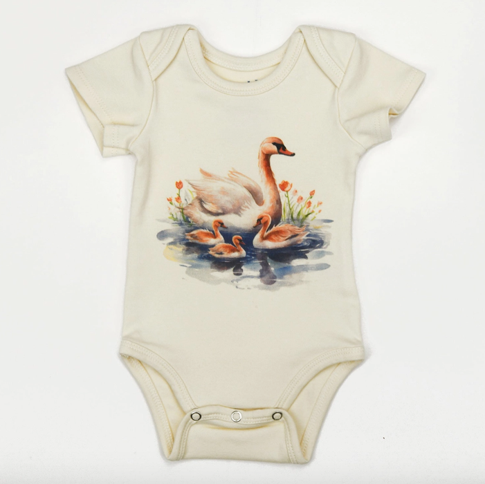 Earthy Organic Cotton Short Sleeve Bodysuit - Odette