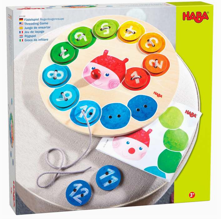 HABA Rainbow Caterpillar Threading Game