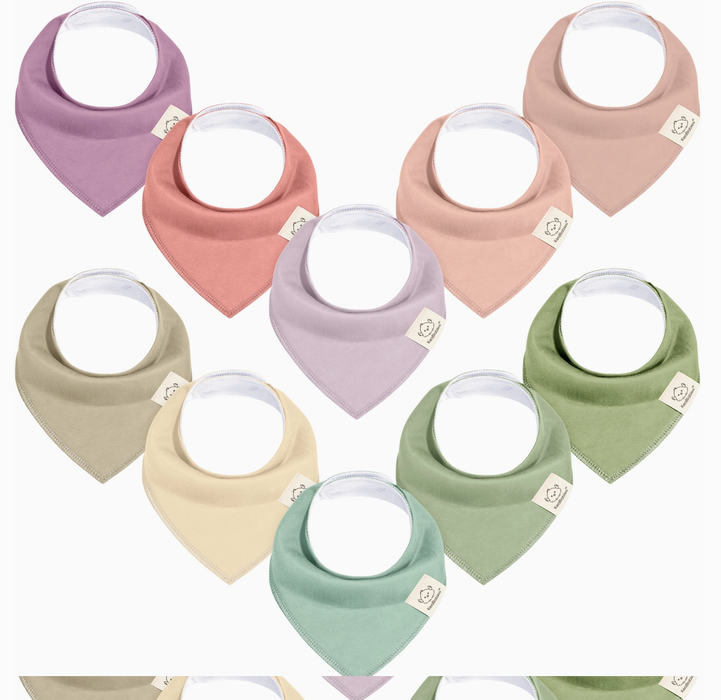 KeaBabies Baby Bandana Bibs - 10 PK