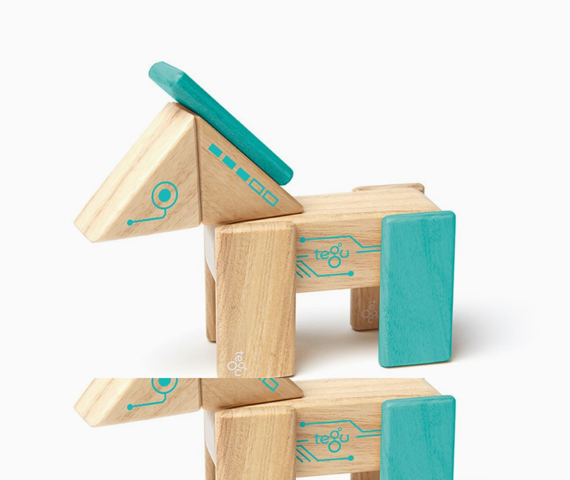 Tegu Robo - Magnetic Wooden Block Set