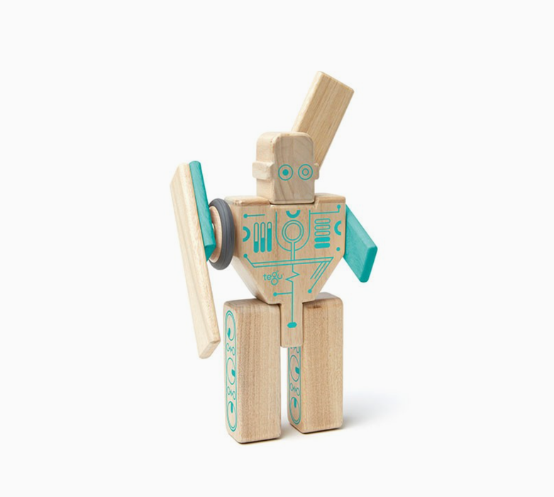 Tegu Magbot - Magnetic Wooden Block Set