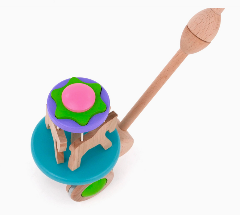 Bajo Wooden Carousel Push Toy