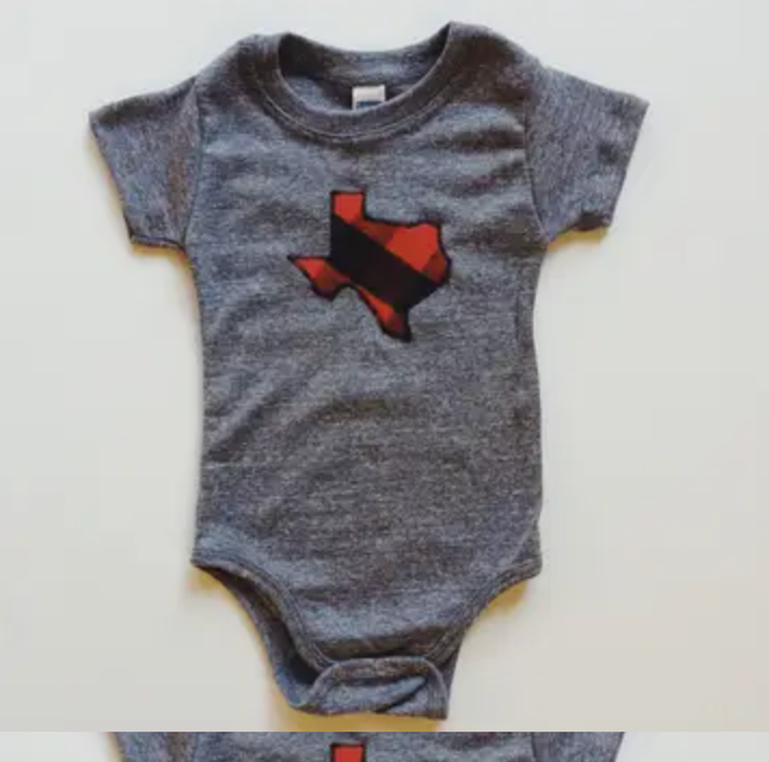 Vermont Tribe Texas Baby Bodysuit (Gray Flannel)