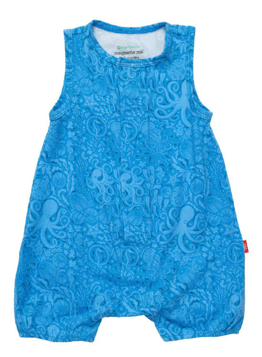 Magnetic Me Modal Magnetic Tank Romper Seas the Day Blue