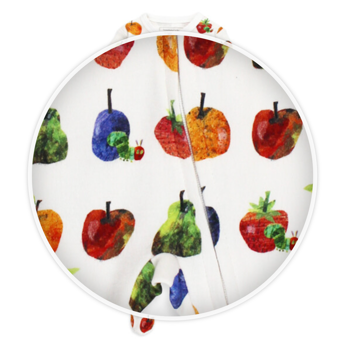 L'ovedbaby Organic 2-Way Zipper Footie The Very Hungry Caterpillar Fruit