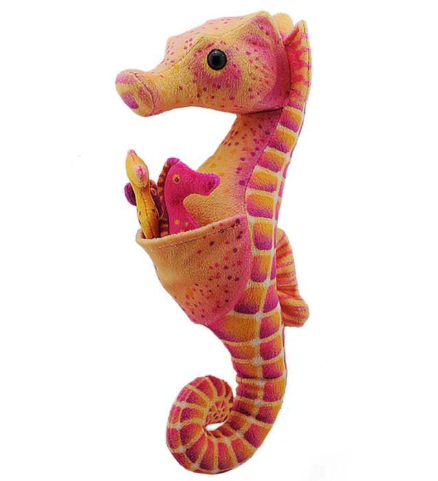 Wild Republic Plush Seahorse with Babies Stuffed Animal