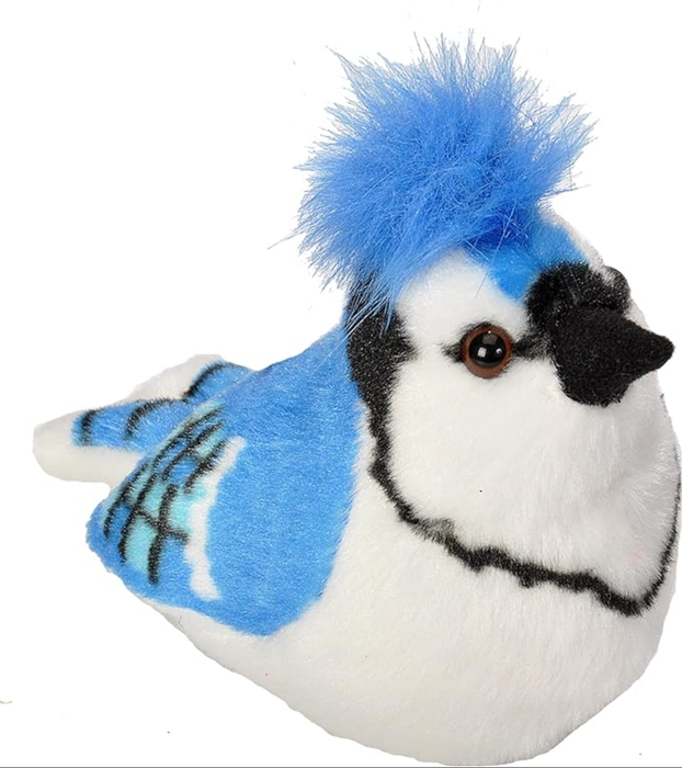 Wild Republic Audubon II Blue Jay Stuffed Animal with Sound