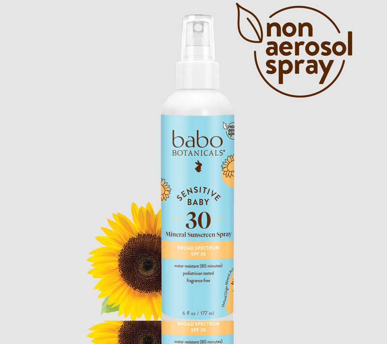 Babo Botanicals 6fl oz Sensitive Baby Mineral Sunscreen Spray SPF 30