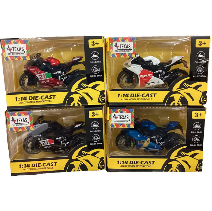 Motorcycle Pull-Back Die-Cast Model Toys