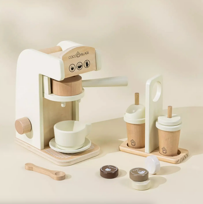 Coco Village Wooden Coffee Maker Set