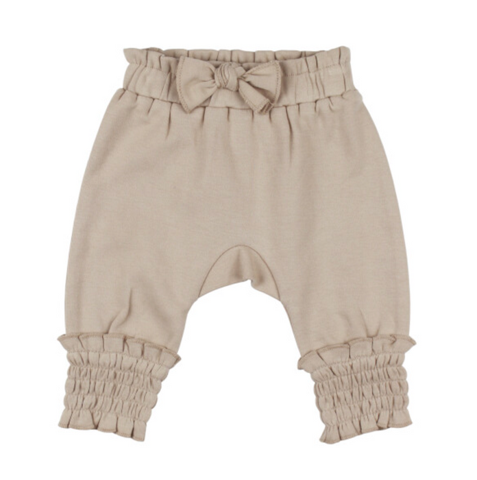 L'ovedbaby Organic Smocked Bubble Pants - Oatmeal