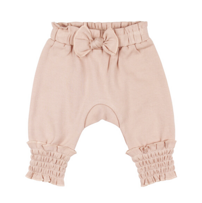 L'ovedbaby Organic Smocked Bubble Pants - Rosewater