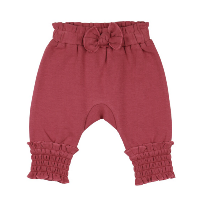 L'ovedbaby Organic Smocked Bubble Pants - Appleberry