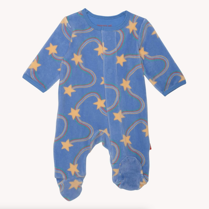 Magnetic Me Velour Footie: Starry Nights