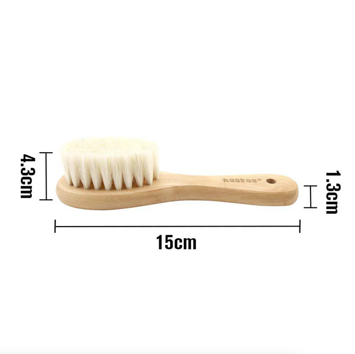 Haakaa Goats Wool Wooden Baby Hairbrush 1 pk