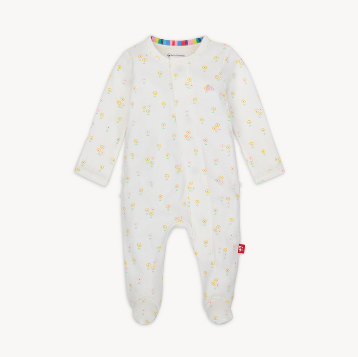 Magnetic Me Organic Cotton Footie with Ruffle: Evangeline