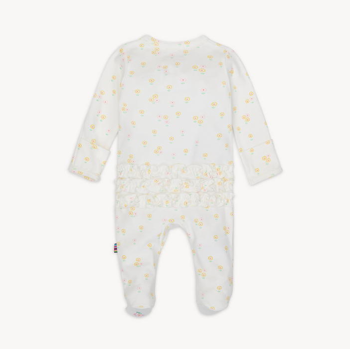 Magnetic Me Organic Cotton Footie with Ruffle: Evangeline
