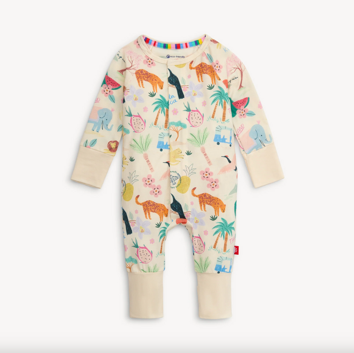 Magnetic Me Modal Convertible Grow with Me Coverall: Wanderlust Wildlife